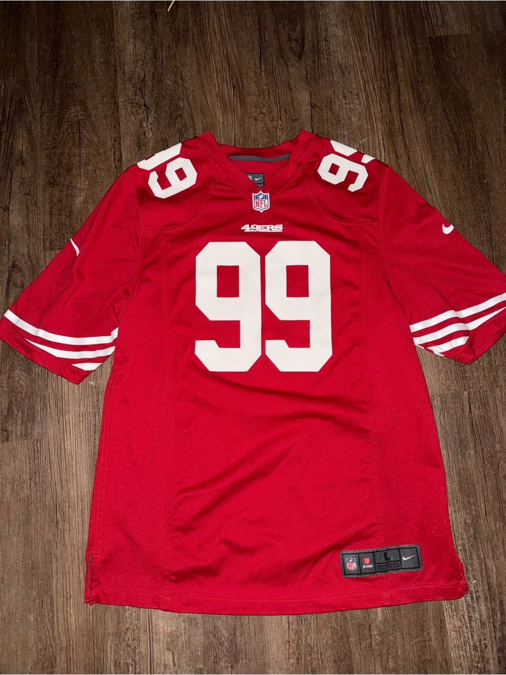 Nike Red #99 Smith San Francisco 49ers Football Jersey